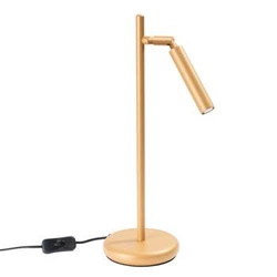 Lampa biurkowa Pastelo nowoczesna złota z ruchomym kloszem do sypialni i gabinetu 43 cm