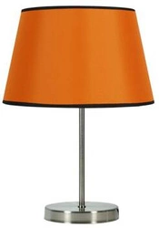 Lampka nocna do sypialni Pablo CANDELLUX pomarańczowa z abażurem klasyczna stołowa 37 cm