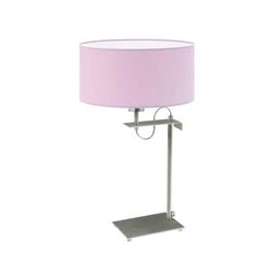 Lampka nocna do sypialni nowoczesna Alaska fioletowa z abażurem LYSNE 55 cm
