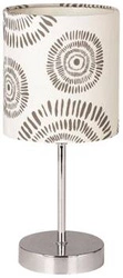 Lampka nocna do sypialni Emily nowoczesna kremowa z abażurem metalowa CANDELLUX LIGHTING