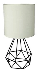 Lampka nocna do sypialni Graf nowoczesna kremowa z abażurem metalowa CANDELLUX 42 cm