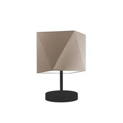 Lampka nocna PASADENA nowoczesna z beżowym abażurem do sypialni i salonu LYSNE 30 cm