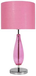 Lampa stołowa Marrone różowa nowoczesna z abażurem do sypialni i salonu 60 cm