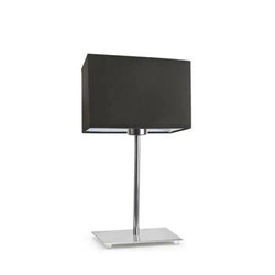 Lampka nocna do sypialni AMALFI nowoczesna brązowa z abażurem na chromowanej podstawie LYSNE