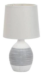 Lampka nocna Ambon nowoczesna ceramiczna szara z abażurem do sypialni CANDELLUX