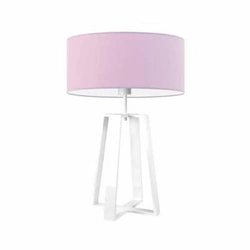 Lampka nocna do sypialni Thor nowoczesna fioletowa z abażurem LYSNE 61 cm na stolik