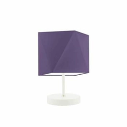 Lampka nocna PASADENA nowoczesna z abażurem fioletowym do sypialni na stolik LYSNE