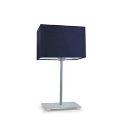 Lampka nocna AMALFI granatowa z abażurem nowoczesna metalowa do sypialni LYSNE 40 cm