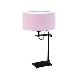 Lampka nocna Alaska nowoczesna fioletowa z abażurem do sypialni i salonu LYSNE 55 cm