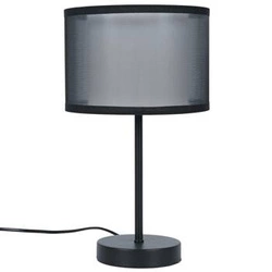 Nowoczesna lampka nocna metalowa Intesi szara z podwójnym kloszem do sypialni lub salonu