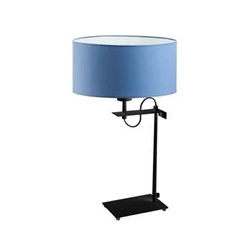 Lampka nocna ALASKA nowoczesna niebieska z abażurem do sypialni i salonu LYSNE 55 cm