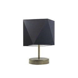 Lampka nocna PASADENA czarna z abażurem nowoczesna do sypialni LYSNE 30 cm