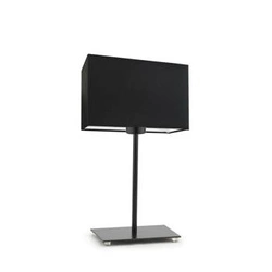 Lampka nocna do sypialni nowoczesna czarna z abażurem AMALFI LYSNE 40 cm metalowa