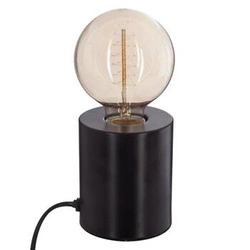 Nowoczesna lampka nocna Saba czarna metalowa do sypialni i salonu Atmosphera 10,5 cm