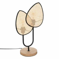 Lampka nocna do sypialni Olme boho skandynawska rattanowa Atmosphera 44 cm naturalna