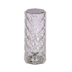 Nowoczesna lampka nocna LED BRILLO dotykowa z USB transparentna do sypialni i salonu 21,5 cm
