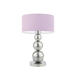 Lampka nocna HONOLULU nowoczesna fioletowa z abażurem do sypialni i salonu Lysne 41 cm