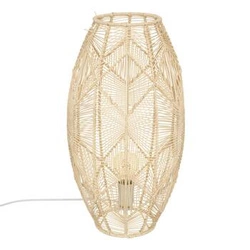 Lampka nocna stołowa rattanowa Kita Atmosphera do sypialni salonu w stylu boho naturalna 48 cm