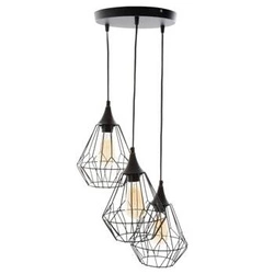Lampa wisząca Kaore 3 czarna metalowa do salonu i kuchni 3-punktowa Atmosphera