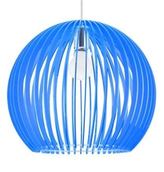 Lampa wisząca Haga niebieska nowoczesna regulowana do kuchni i jadalni akryl 36 cm
