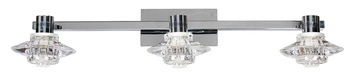 Lampa sufitowa nowoczesna L&h rastek szklana chromowana do salonu i sypialni 41 cm