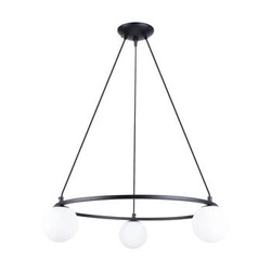 Nowoczesny żyrandol YOLI 3 czarny kula do salonu i jadalni lampa sufitowa metalowa 