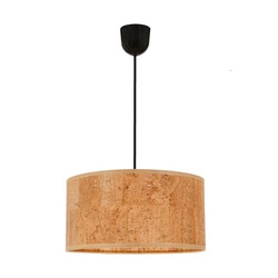 Lampa wisząca Ecoline czarny 1x60W E27  abażur beżowy