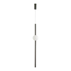 Nowoczesna lampa wisząca LED O-LINE 93 cm czarna kula do salonu i jadalni Step into Design