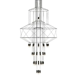 Lampa wisząca LINEA-43 czarna 90 cm nowoczesna regulowana do salonu i jadalni