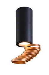 Nowoczesna lampa sufitowa Tuba CANDELLUX złota i czarna do salonu lub kuchni 20 cm