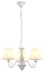 Lampa wisząca Zefir biała 3-punktowa klasyczna do salonu i sypialni CANDELLUX