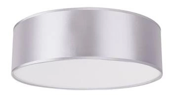Lampa sufitowa Kioto 40 szara nowoczesna z tkaniny do salonu i jadalni 3-punktowa