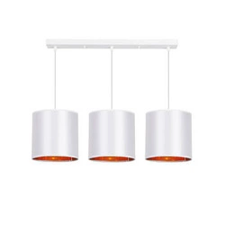 Lampa wisząca Atlanta biały 3x40W E27  abażur biały