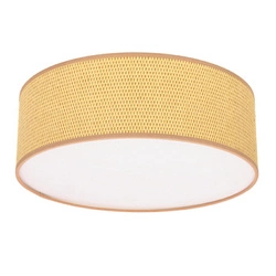 Plafon sufitowy SFONDO 2 okrągły 38 cm boho tkanina do salonu i sypialni CANDELLUX