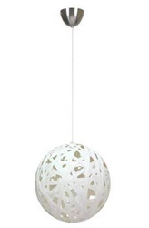Lampa wisząca kula Frida biała nowoczesna do salonu i sypialni 40 cm CANDELLUX