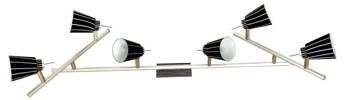 Nowoczesna lampa sufitowa Senso 6-punktowa czarno-złota do salonu i jadalni CANDELLUX