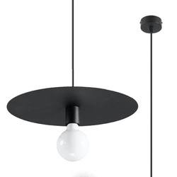 Lampa wisząca FLAVIO czarna nowoczesna do salonu kuchni jadalni metalowa 40 cm