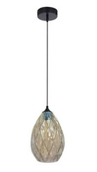 Lampa wisząca Gran złota szklana retro do salonu i jadalni CANDELLUX 19 cm