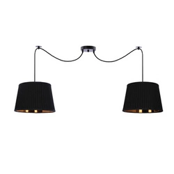 Lampa wisząca Gillo czarna metalowa 2-punktowa do salonu i nad stół nowoczesna