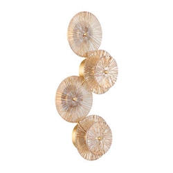 Lampa ścienna LED LUXIO-4 bursztynowa szkło glamour do salonu i sypialni 32 cm