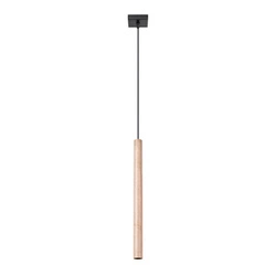 Nowoczesna lampa wisząca Pastelo drewno do salonu i jadalni SOLLUX LIGHTING 120 cm