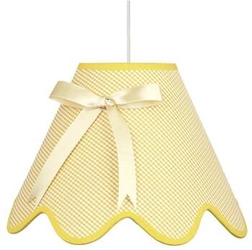 Lampa wisząca Lola żółta nowoczesna z tkaniny do pokoju dziecięcego 40 cm