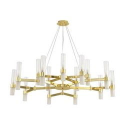 Lampa wisząca CANDELA-15 złota glamour szklana regulowana do salonu i jadalni 120 cm