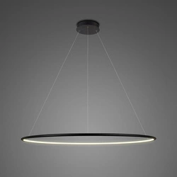 Nowoczesna lampa sufitowa LED Altavola No.1 okrągła czarna 100cm do salonu