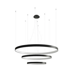 Żyrandol LED RIO 3 czarny nowoczesny do salonu i jadalni aluminium 110 cm Thoro