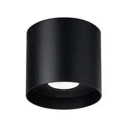 Plafon sufitowy czarny MIKA minimalistyczny aluminiowy do salonu kuchni lub sypialni