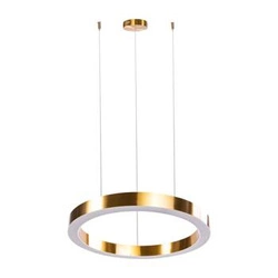 Lampa sufitowa LED CIRCLE 80 okrągła mosiądz regulowana do salonu i jadalni