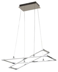 Nowoczesna lampa wisząca LED Kseros 60x30 srebrna do salonu i jadalni CANDELLUX