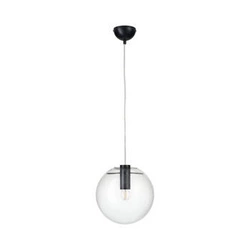 Lampa wisząca kula szklana czarna TONDA 25 cm do salonu i jadalni regulowana
