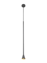 Lampa wisząca Tucson szara metalowa nowoczesna pojedyncza do salonu i jadalni